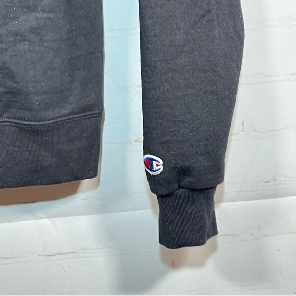 Champion Fairfield University Stags Fleece Sweatshirt Mens Small Black Pullover - Picture 6 of 8